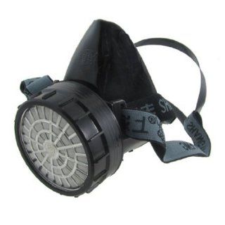 Rosallini Adjustable Strap Single Cartridge Filter Half Face Mask Respirator Black Health & Personal Care