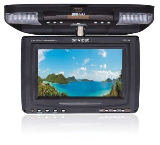 XO Vision DZ733D 7 Inch Widescreen Overhead Monitor with DVD Player and IR/FM Transmitters  Vehicle Overhead Video 