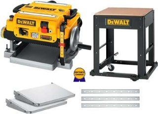 DeWalt DW735P Combo Thickness Planer + Mobile Stand, Extension Tables & Extra Knives   Power Tool Combo Packs  