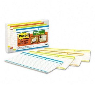Post it Sortable Cards   60 Assorted Loose (2 7/8" x 4 7/8")