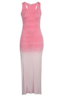 My1stWish Womens 88K Ombre Printed Ladies Racer Back Sleeveless Long Maxi Dress Size 8/10 Pink
