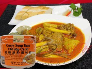 Quoc Viet Foods   Curry Soup Base, 8 oz jar (1 unit)  Chicken Soups  Grocery & Gourmet Food