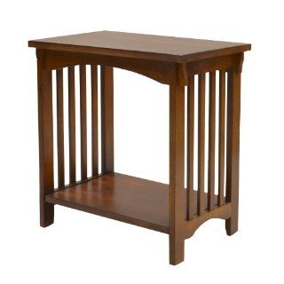 Carolina Cottage Grayson Mission Accent Table, Chestnut   Mission Style End Tables