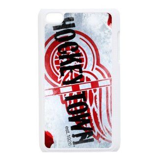 Custom NHL Detroit Red Wings Hard Back Cover Case for iPod Touch 4th IPT757 Cell Phones & Accessories