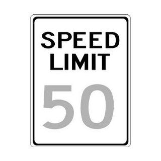 Speed Limit Signs 12" x 18" Speed Limit 50 MPH aluminum Patio, Lawn & Garden