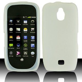 Frosted Clear White Soft Silicone Gel Skin Cover Case for Samsung Exhibit 4G SGH T759 Cell Phones & Accessories