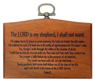 Shalom Small The Lord Is My Shepherd Christian Plaque Wooden 9.5cm Psalm 23   Decorative Plaques