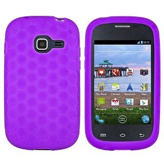 CommonByte Purple Rubber Gel Silicone Skin Case For Samsung Galaxy Centura S738C SCH S738C Cell Phones & Accessories