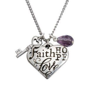 Faith, Hope, Love, 1 Corinthians 1313 Pendant   Jewelry Towers