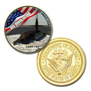 US Navy USS RHODE ISLAND SSBN 740 GP printed Challenge coin 