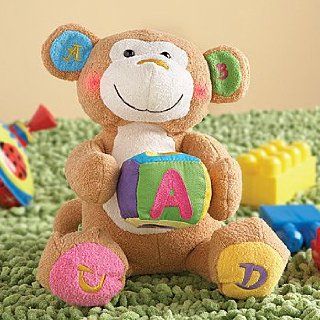 Adorably Cute Light Up Cheeks Animated ABC Alphabet Singing Monkey Plush  Plush Animal Toys  Baby