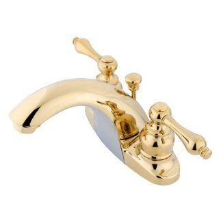 English Country Double Handle Centerset Bathroom Faucet with ABS Pop Up Drain Finish Polished Brass   Touch On Bathroom Sink Faucets