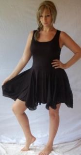 Lotustraders Dress Mini Top Stretched Jersey Inset Skirt OS L 2X Black X724S Clothing
