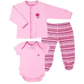 Kushies Baby Girls Newborn Organic Take Me Home Set, Pink, 6 Months Clothing
