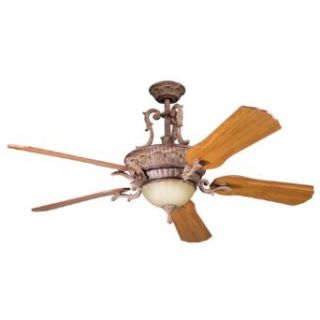 Kichler Lighting 300008APC Kimberley 60IN Ceiling Fan, Aged Pecan Finish with Solid Wood Blades and Integrated Light Kit    