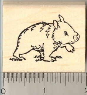 Wombat Rubber Stamp