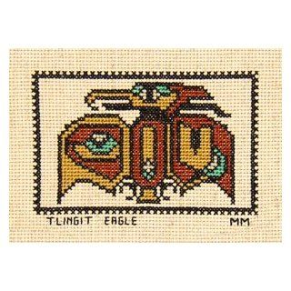 Tlingit Eagle Counted Cross Stitch Pattern Home & Kitchen