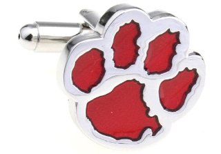 Cufflinks Red Tiger Paw Cub Presentation Gift Box MRCUFF Jewelry