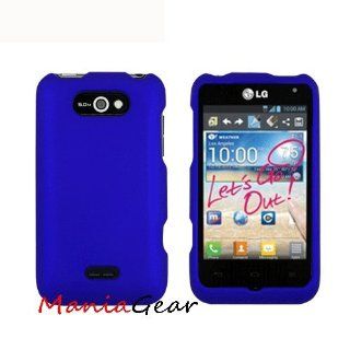 [ManiaGear] Blue Rubberized Shield Hard Case for LG Motion 4G MS770 (MetroPCS) Cell Phones & Accessories
