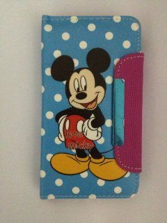Mickey Mouse Samsung Galaxy S4 PU Leather Case Wallet Cell Phones & Accessories