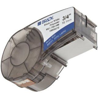 Brady M21 750 488 0.75" Width, 21' Height Polyester B 488 Labels For Laboratory BMP 21 Mobile Printer And LABPAL Label Printer