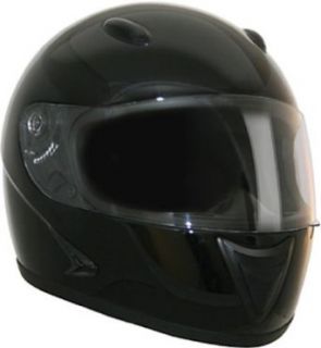 HCI Gloss Black Full Face Motorcycle Helmet   Fully Vented with ABS Shell 75 751 Apparel Clothing