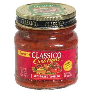 Classico Creations, Sundried Tomato Sauce, 10 Ounce Glass Jars (Pack of 12)  Tomato And Marinara Sauces  Grocery & Gourmet Food