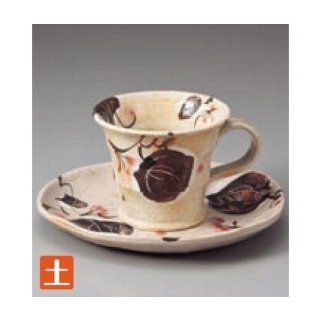 drinkware cup with saucer kbu774 18  19 082 [3.47 x 2.37 inch  180 cc] Japanese tabletop kitchen dish Shino bowl dish smilacis rhizoma coffee cup saucer with [8.8 x 6cm ? 180 cc ] farm product cafe cafe Tableware restaurant business kbu774 18  19 082 Kit