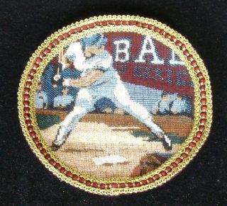 Candle Mat X 1, MC 866010, Elegant, Handicrafted, Sports & Life   Baseball (6" Round)  Other Products  
