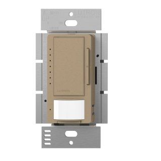 Lutron MSCL OP153M MS Maestro CL Single Pole/Multi Location Motion Sensor Occupancy Light Switch and Dimmer, Mocha Stone   Motion Activated Wall Switches  