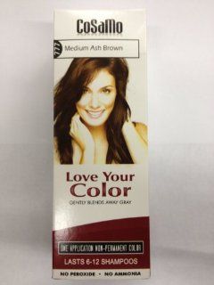 CoSaMo  Love Your Color  Ammonia & Peroxide Free Hair Color #777 Medium Ash Brown (Pack of 3)  Chemical Hair Dyes  Beauty