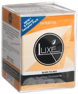 Luxe Tea 8 Flavor Sampler Pack, 16 Count Silken Tea Bags, 1.12 Ounce Boxes (Pack of 6)  Gourmet Tea Gifts  Grocery & Gourmet Food