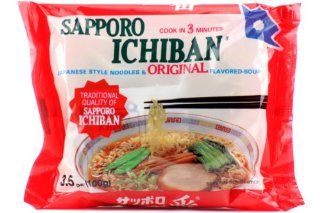 Sapporo Ichiban Noodle Instant Bag, Original, 3.5 Ounce (Pack of 24)  Packaged Asian Dishes  Grocery & Gourmet Food