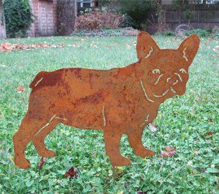 French Bulldog Garden Stake, Bull Dog, Pet Memorial, Shadow  Patio, Lawn & Garden
