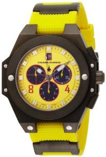 Chase Durer Men's 779.4BYB Conquest Sport Chronograph Stainless Steel and Yellow Rubber Watch Chase Durer Watches