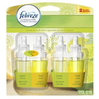Febreze Noticeables Sweet Citrus & Zest Air Freshener Refill (2 Count; .879 Fl Oz Each), 1.758 Ounce Health & Personal Care