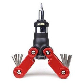 15 in 1 Multi Tool Ratcheting Screwdriver & Hex Key Wrench Combo Tool (Red/Black) 