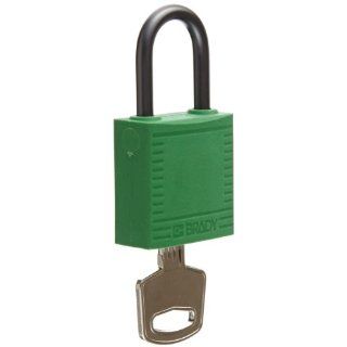 Brady 118927 Green, Brady Compact Safety Lock   Keyed Different (6 Locks) Industrial Lockout Tagout Keyed Padlocks