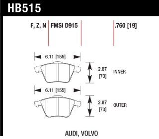Hawk Performance HB515F.760 HPS Performance Ceramic Brake Pad Automotive
