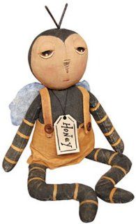 Doll   Honey Bee   Primitive Country Rustic Stuffed Decor   Collectible Figurines