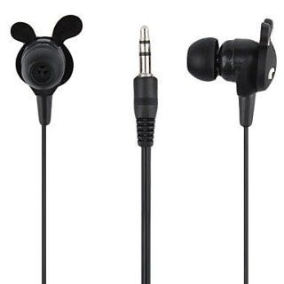 Cartoon Bunny In Ear Headphones ( Color  Black )  Computer Headsets  Sports & Outdoors