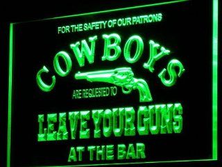 ADV PRO i783 g Cowboys Leave Guns Bar Beer Neon Light Sign  