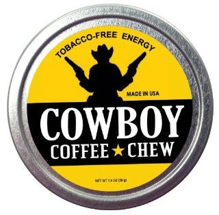 Cowboy Coffee Chew Quit Chewing Tin Can Non Tobacco Nicotine Free Smokeless Alternative to Dip Snuff Snus Leaf Pouch  Instant Coffee  Grocery & Gourmet Food