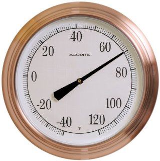 Chaney Instruments Acu Rite 01070 14 inch Wall Thermometer, Copper Finish   Outdoor Thermometers