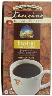 Teeccino Herbal Coffee, Hazelnut, Caffeine Free, 25 Count Tea Bag  Grocery & Gourmet Food