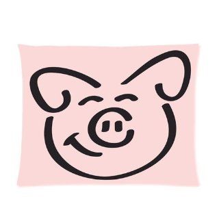 Cute Pink Pig Custom Pillowcase Standard Size 20x26 CP 962  