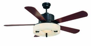 Savoy House 56 765 5HK 213 Olympic 56 Inch Ceiling Fan, English Bronze with Gold Finish with Hickory Blades and Cream Frost Glass Shade   Close To Ceiling Light Fixtures  
