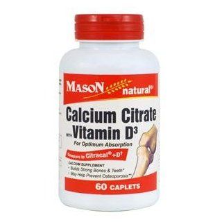 CALCIUM CITRATE W/VIT D3 compare to CITRICAL + D 60 Count (Pack of 3) Health & Personal Care