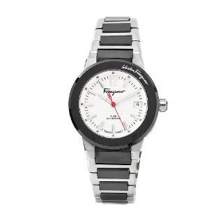 Salvatore Ferragamo Men's F54MBA78901S789 F 80 Titanium and Ceramic White Dial Watch Watches
