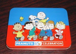 Peanuts Gang & Snoopy 50th Anniversary Celebration Tin w 2 Decks Playing Cards Sports & Outdoors